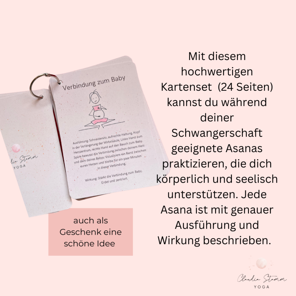 Beckenboden während der Schwangerschaft, Claudia Stamm Yoga kartenset